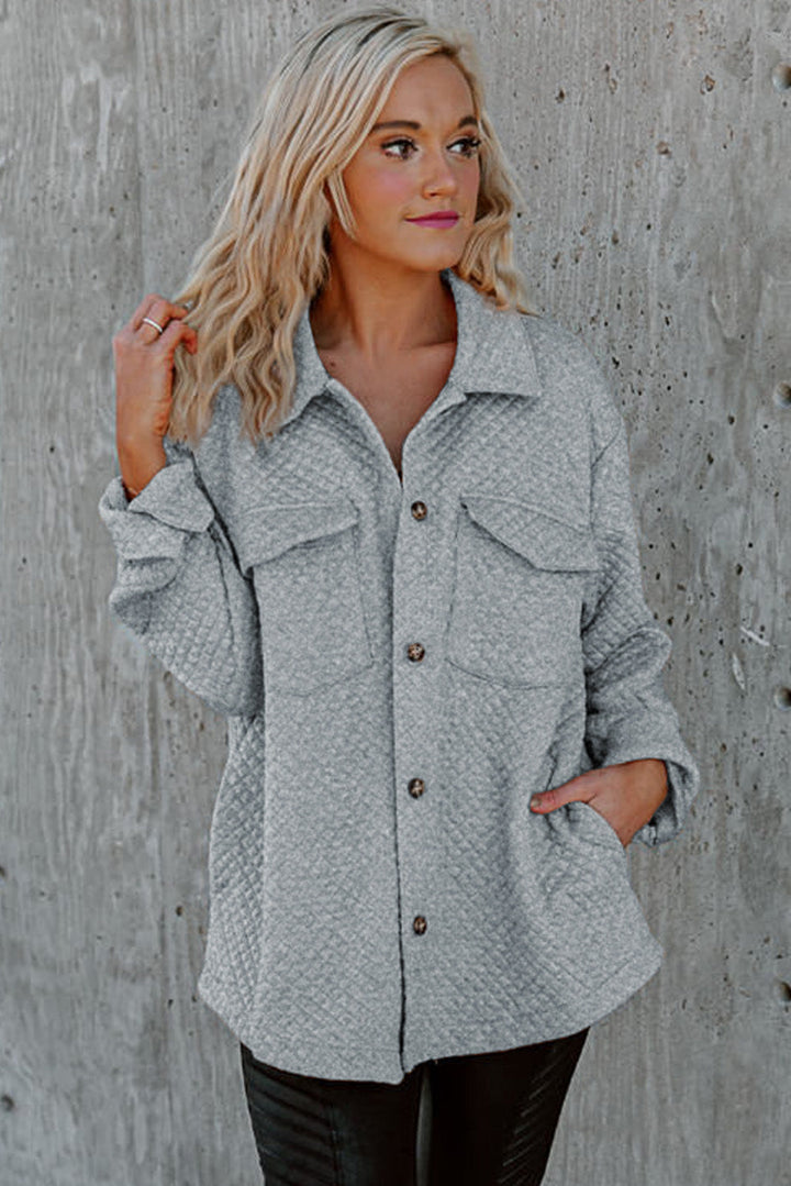 Drune | Leichtgewicht Gesteppte Hemdjacke Polyester Komfort und Stil