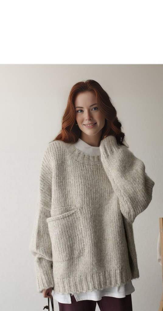 Drune | Übergroßer Strickpullover mit Tasche