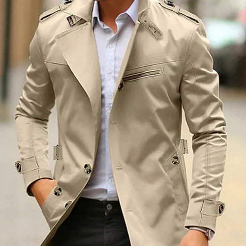 Drune | Herren Klassischer Langer Trenchcoat