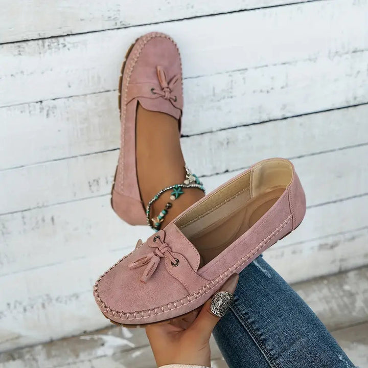 Drune | Klassische Wildleder-Loafer mit Quastendetail für Damen