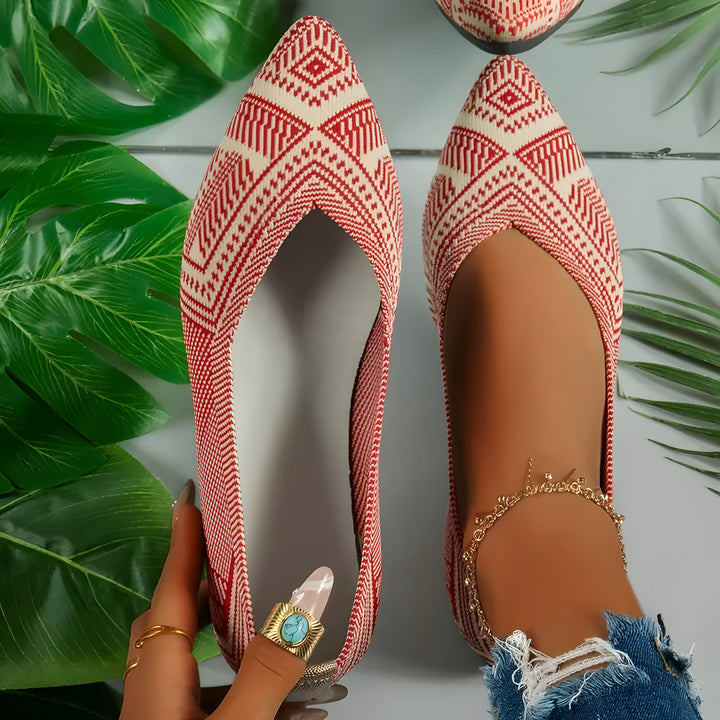Laura | Flache Schuhe für Frauen aus Strick Drune
