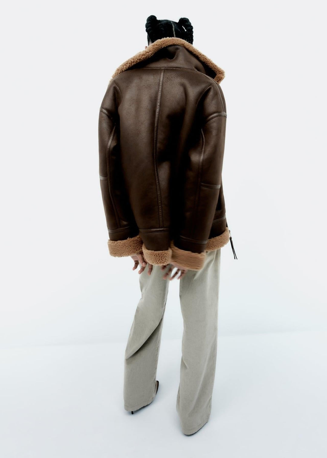 Drune | Fellbesetzte Revers-Fliegerjacke