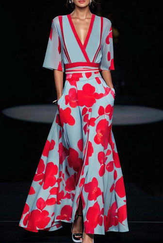 Drune | Groovy Maxikleid mit Kurzen Ärmeln