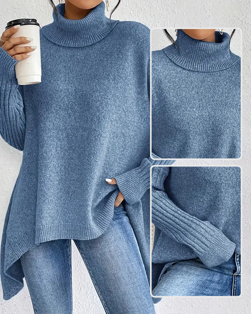 Drune | Pullover mit Hohem Kragen und Asymmetrischem Schnitt