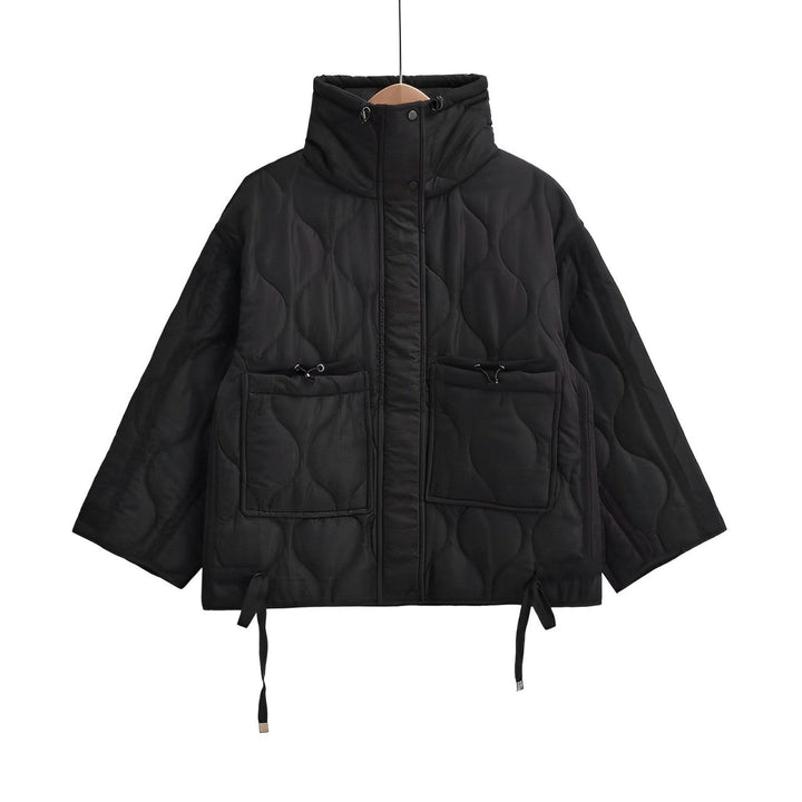 Drune | Baumwolljacke in Hüftlänge mit Stehkragen und Kordelzug