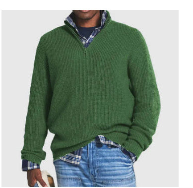 Drune | Herren Pullover Mit Halbem Reißverschluss