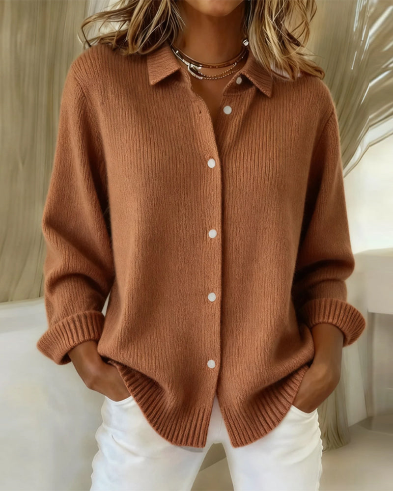 Drune | Pullover mit Revers in Uni Farbe