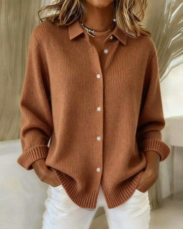 Drune | Pullover mit Revers in Uni Farbe