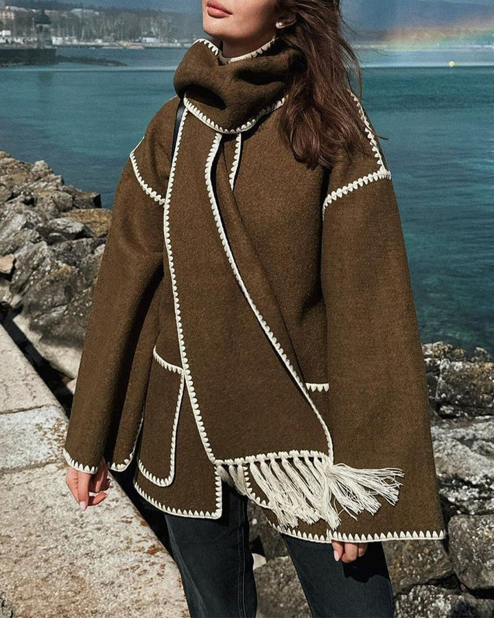 Drune | Hepburn Stil Wollcape Mantel