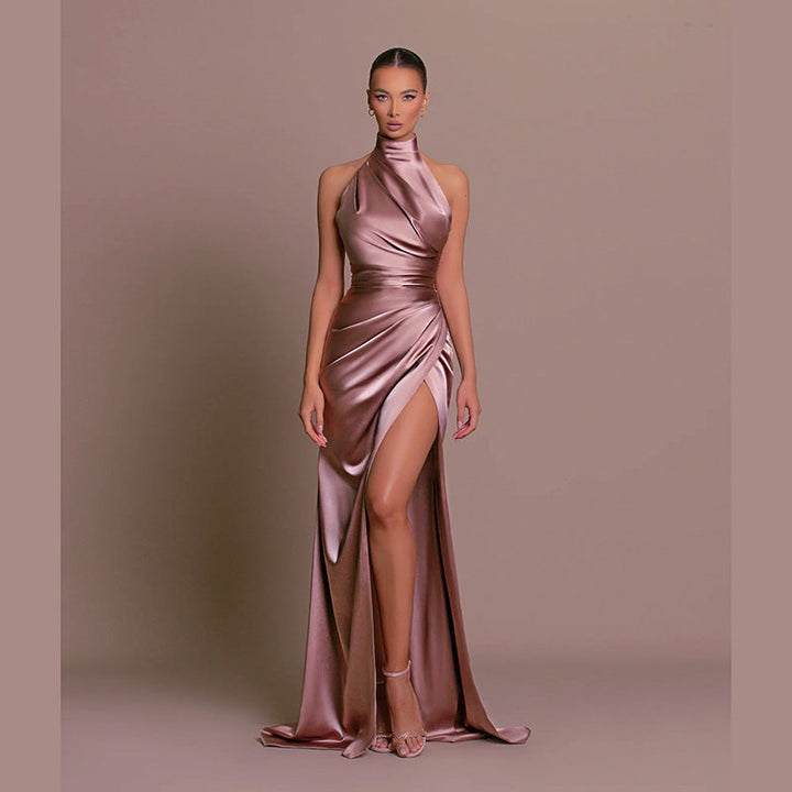 Drune | Vielseitiges ärmelloses Herbst Kragen Langes Kleid