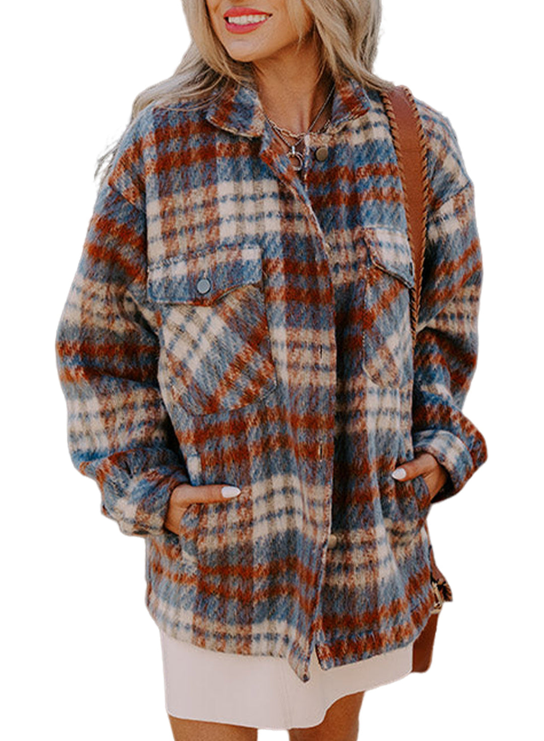 Drune | Gitterhemdjacke Im Flanell-look Wollmischung Warm und Trendy