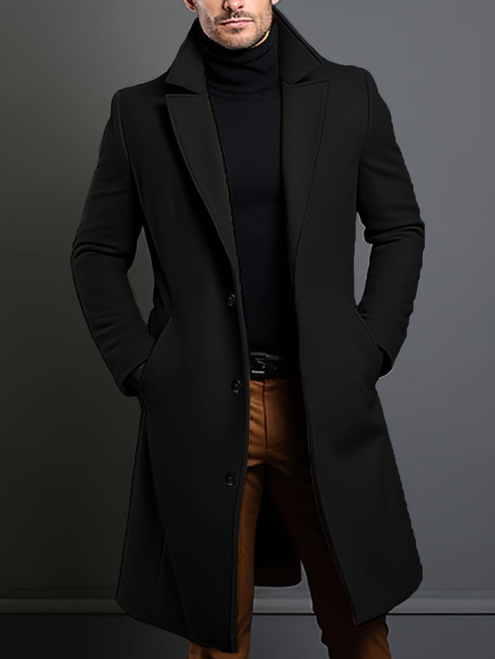 Drune | Elegante Lange Jacke Polyester und Wolle Klassisch und Warm