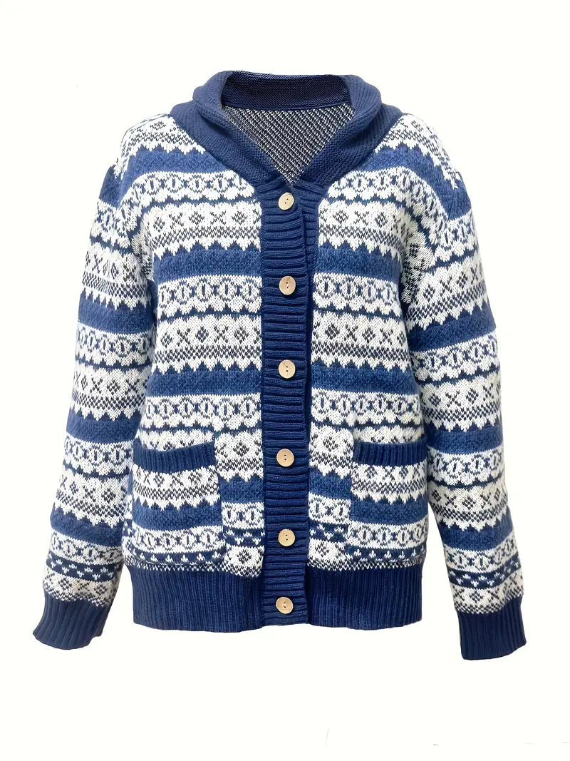 Drune | Streifenmuster-Cardigan