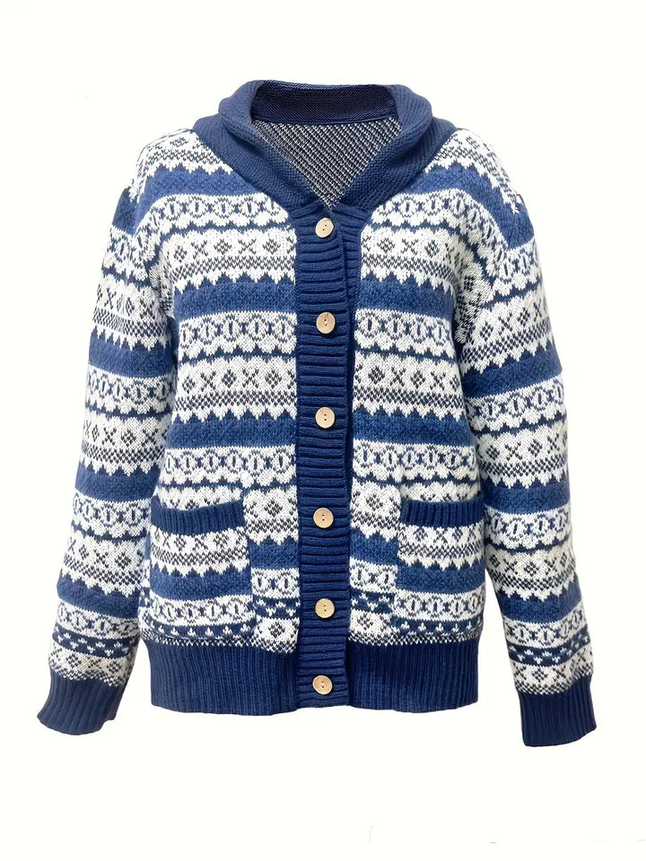 Drune | Streifenmuster-Cardigan