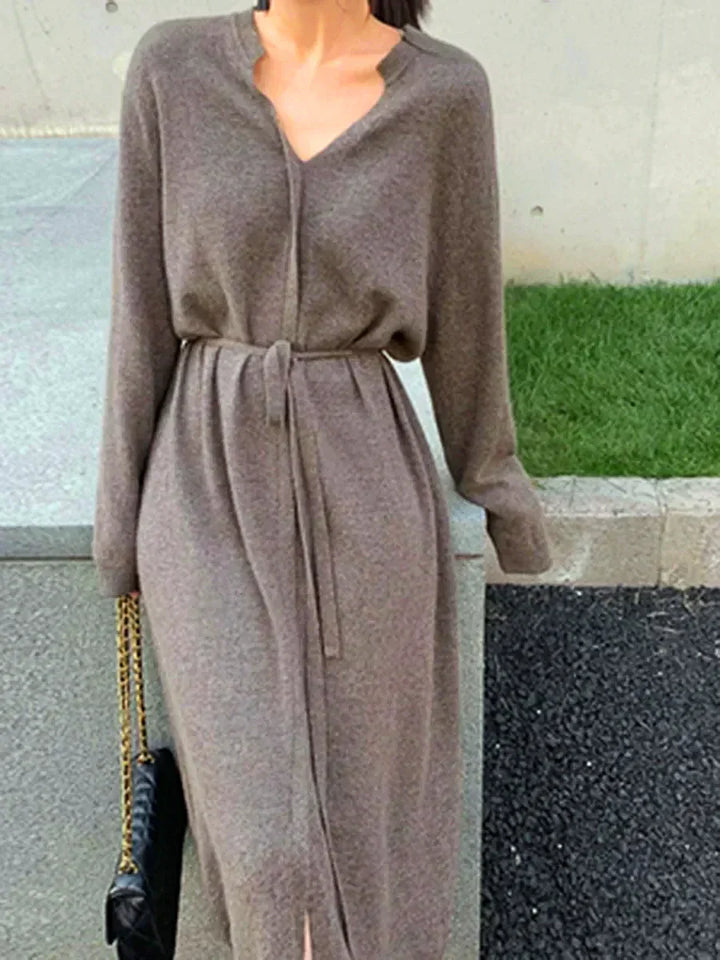 Drune | Stilvolle Herbst Schicke Lange Ärmel Pullover Kleid Für Frauen