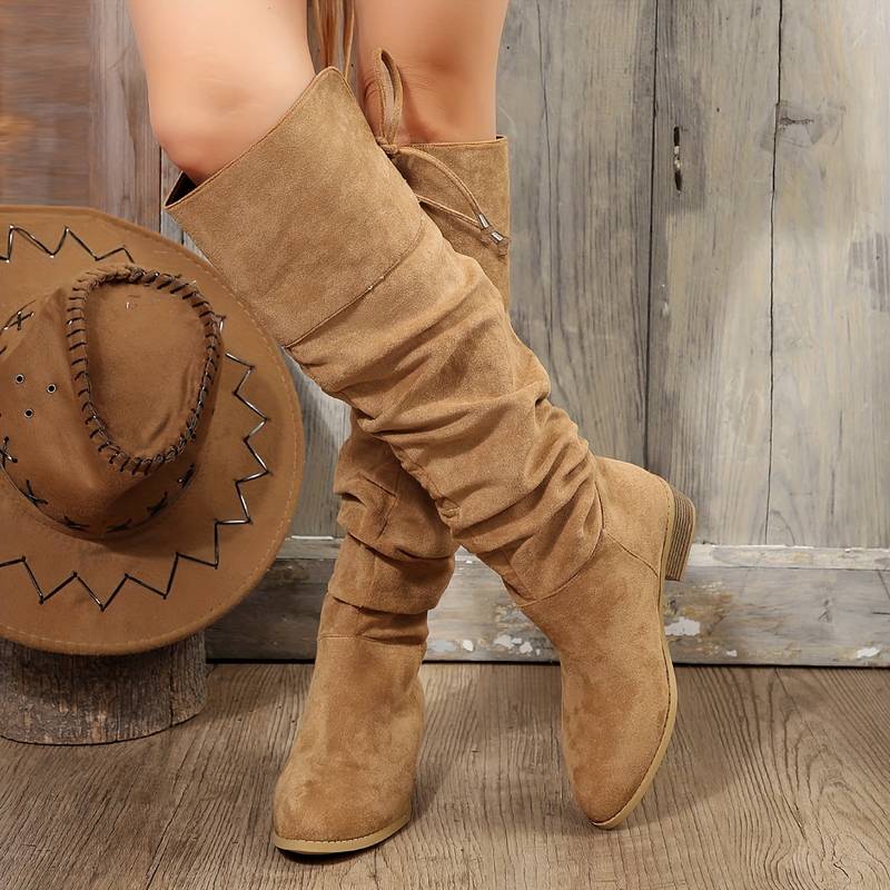 Drune | Milady Braune Wildlederstiefel