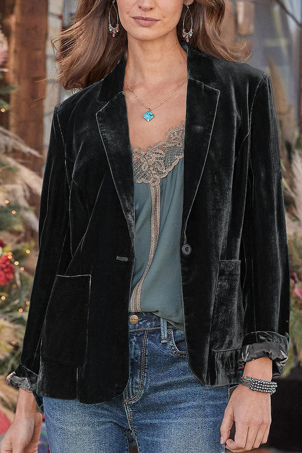 Drune | Samt Cropped Top kleine Blazer