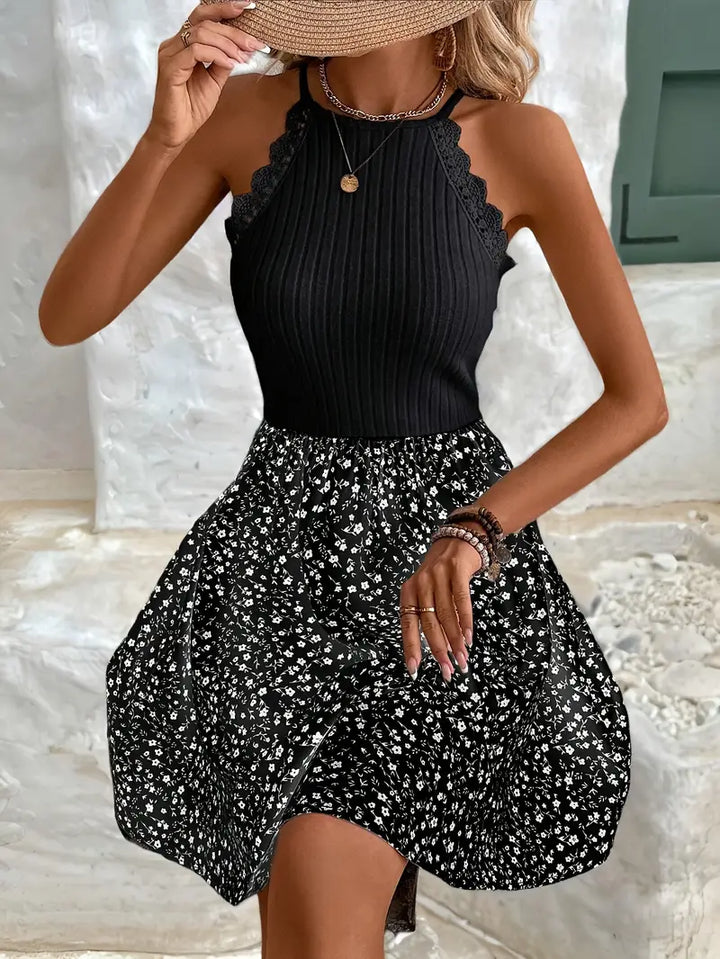 Drune | Neckholderkleid aus Baumwollstrick