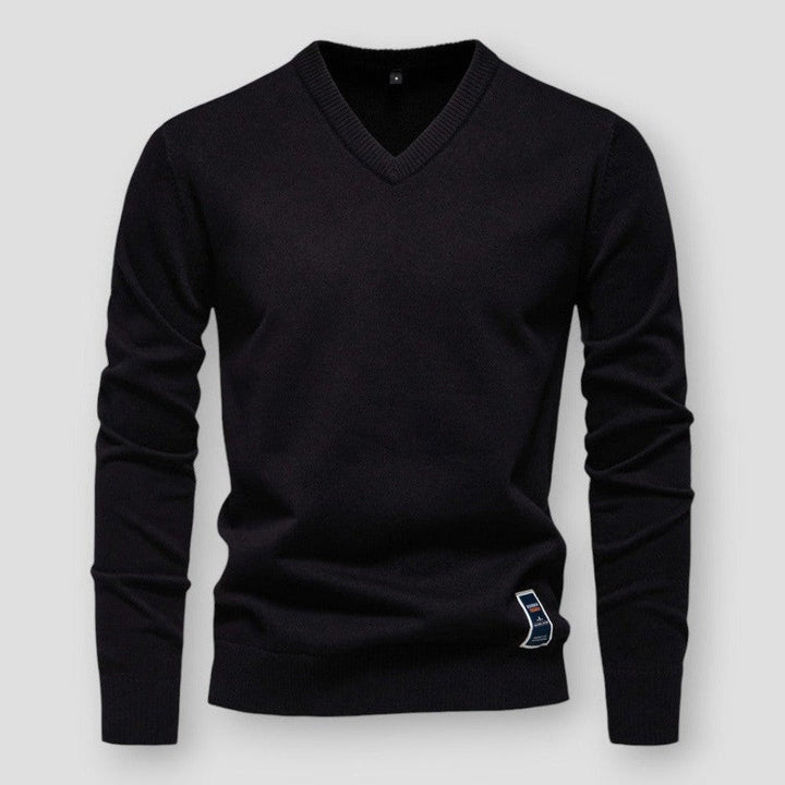 Drune | Bequemer Herbstpullover mit V-Ausschnitt für Herren