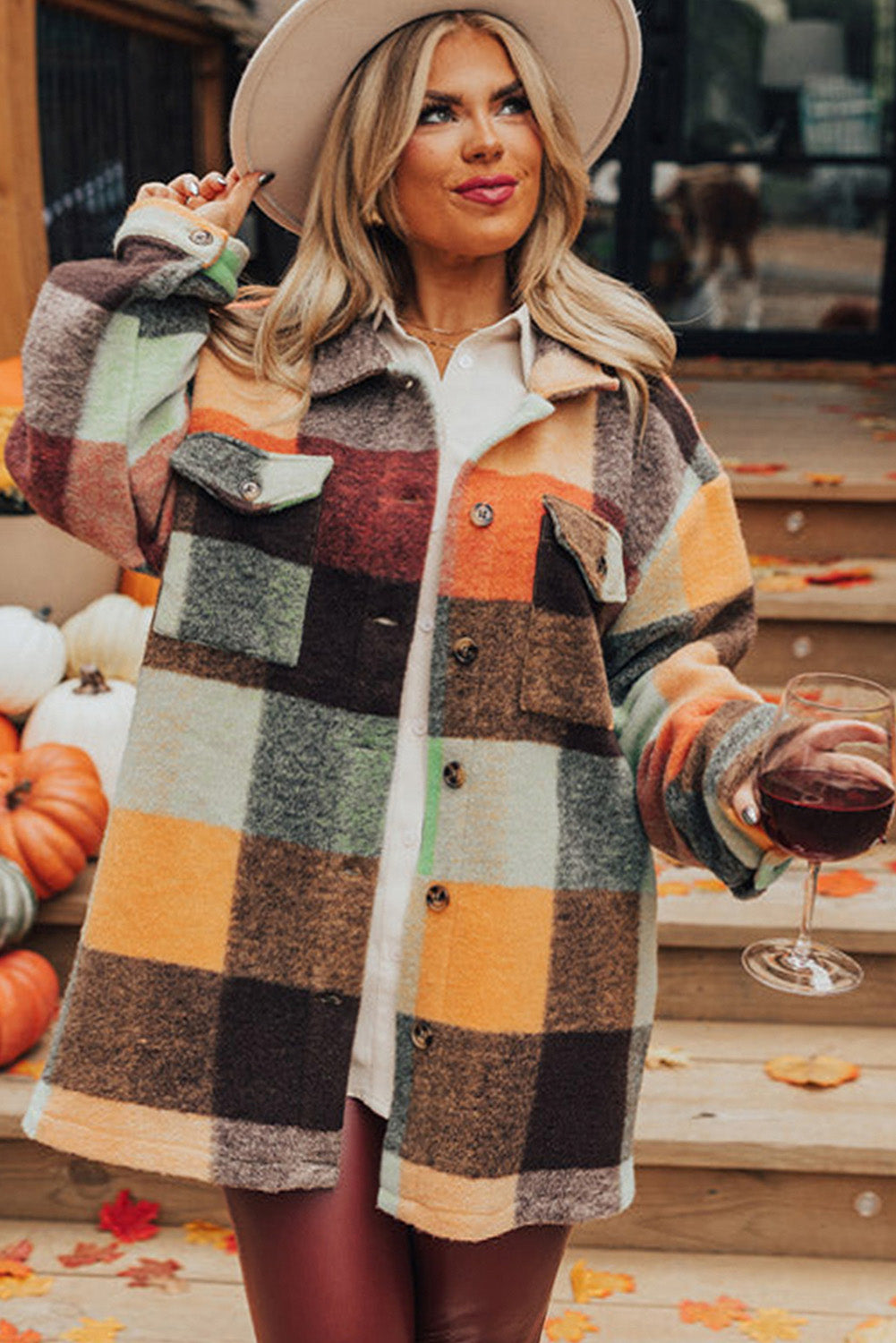 Drune | Karierte Wolljacke Polyester-mischung Bunt und Warm