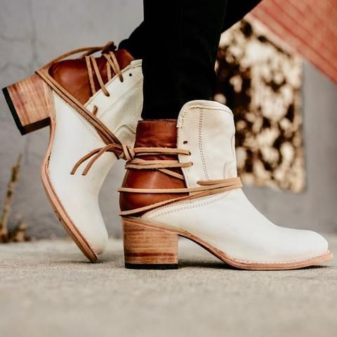 Drune | Damenstiefel Weinlese Schnürstiefel