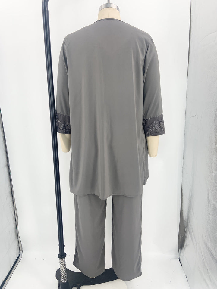 Drune | Elegantes Dreiteiliges Strickjacken Set
