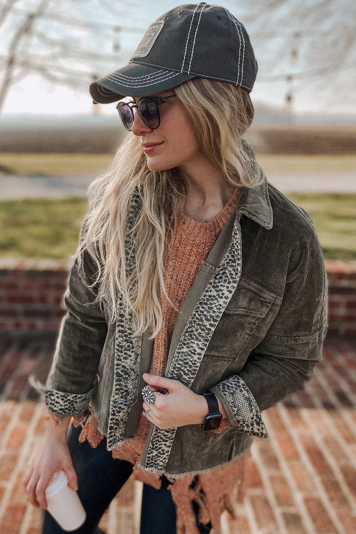 Drune | Samtjacke mit Tierdruck Details Stilvoll und Einzigartig Ideal Für Den Alltag