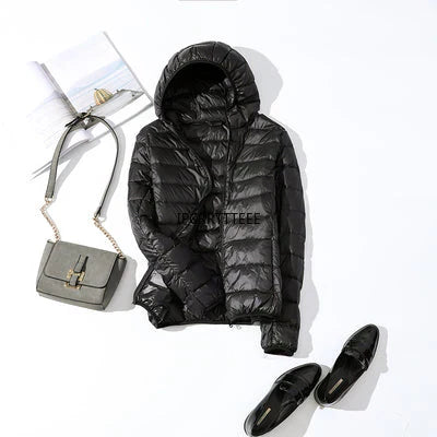 Damen Ultraleichte Wasserdichte Herbstdaunenjacke Warm Stilvoll