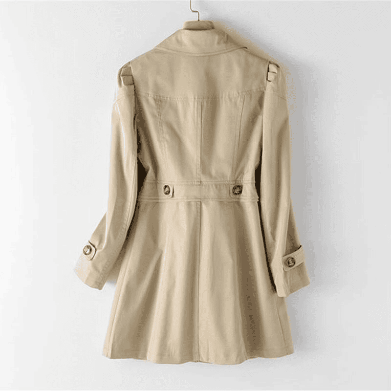 Drune | Ein-Knopf-Trenchcoat mit Gesteppten Schultern für Damen