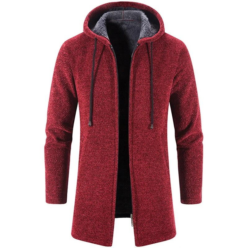 Drune | Lang Kapuzenpulli mit Reißverschluss Weich und Warm Lässiger Komfort