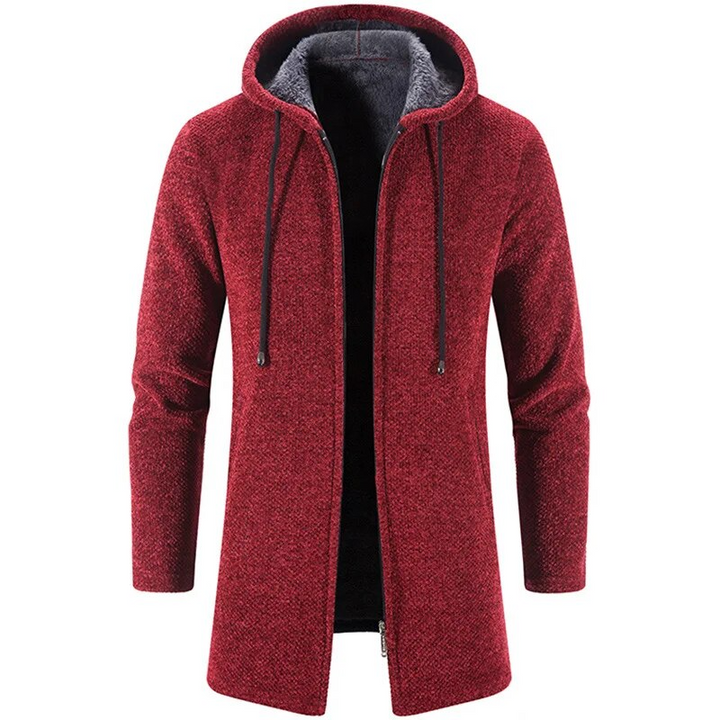 Drune | Lang Kapuzenpulli mit Reißverschluss Weich und Warm Lässiger Komfort