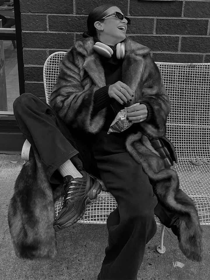 Drune | Flauschiger Winter Trenchcoat