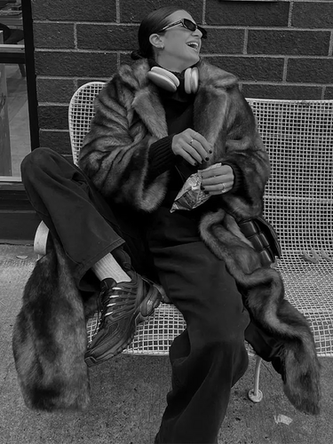 Drune | Flauschiger Winter Trenchcoat