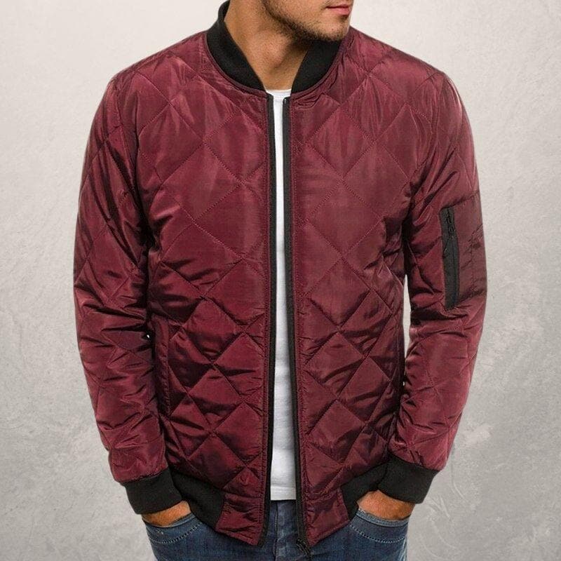 Drune | Bomberjacke diamantgequiltete Utility Bomberjacke