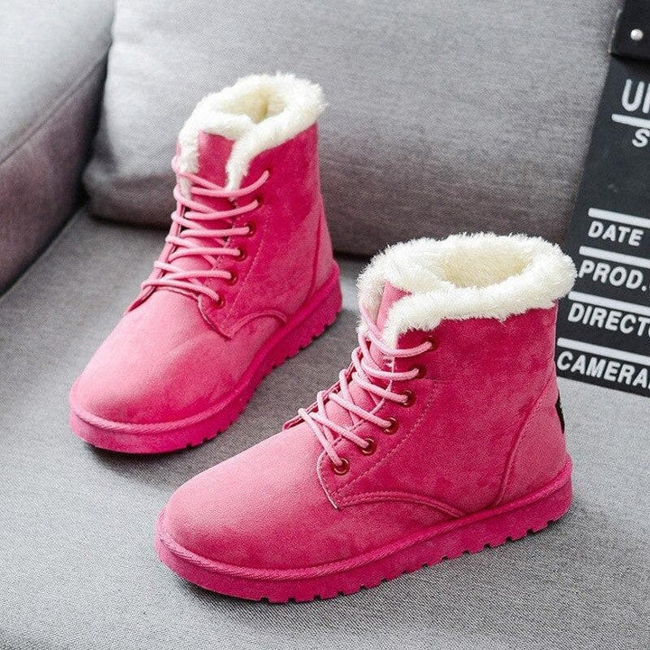 Drune | Stiefeletten Wildlederlook Warm Gefüttert Schnürung Gummisohle