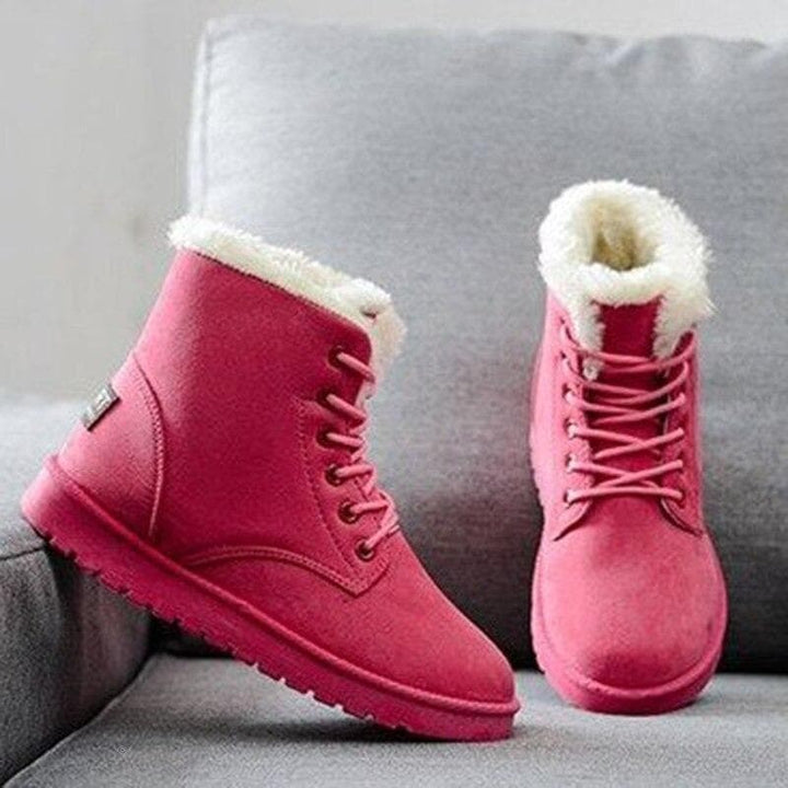 Drune | Stiefeletten Wildlederlook Warm Gefüttert Schnürung Gummisohle