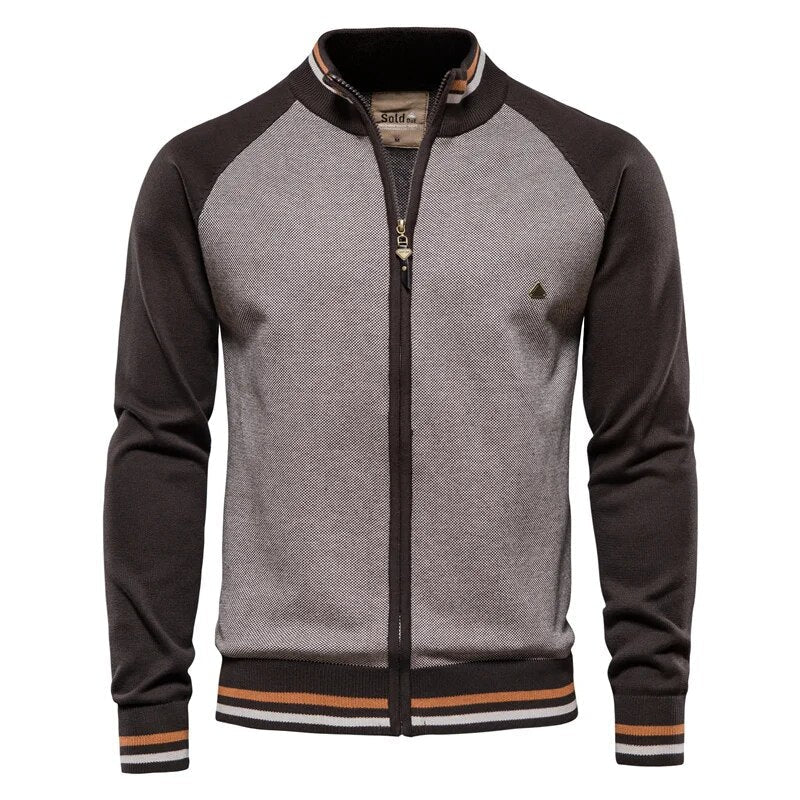 Drune | Warme und lässige College-Strickjacke