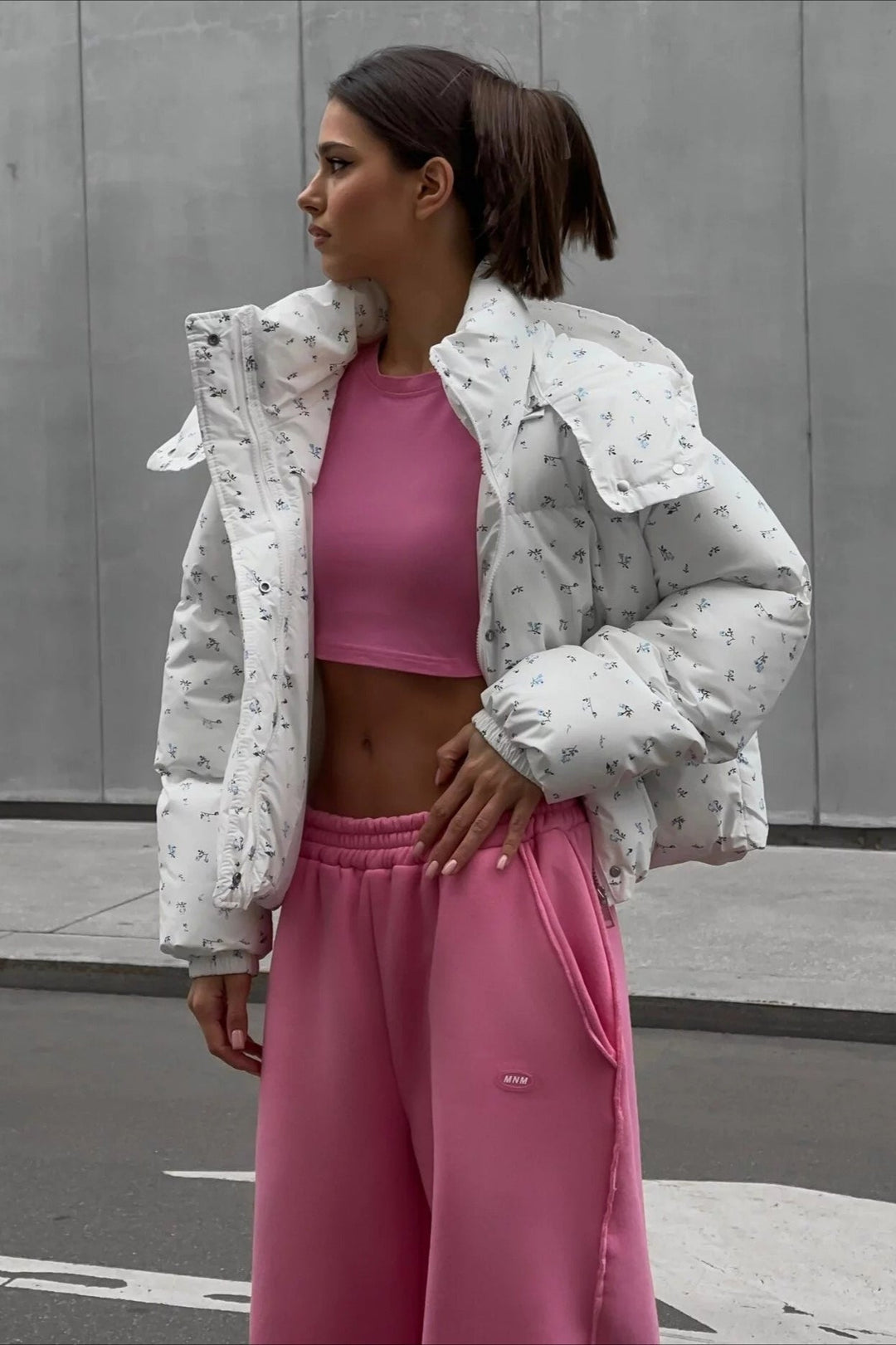 Drune | Bedruckte Puffy Pufferjacke