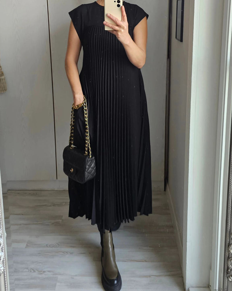 Drune | Ärmelloses Elegantes Plissee Kleid