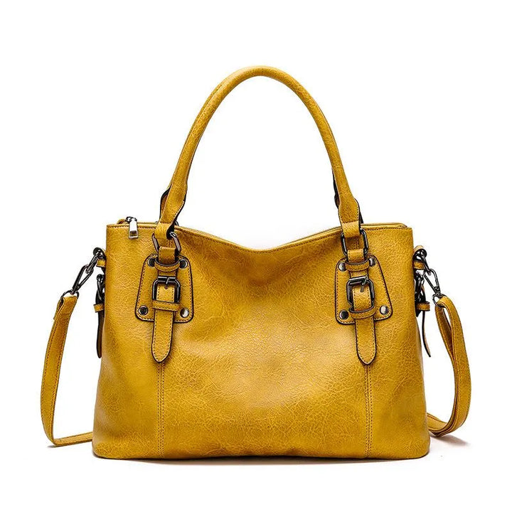 Drune | Damen Elegante Leder-Umhängetasche