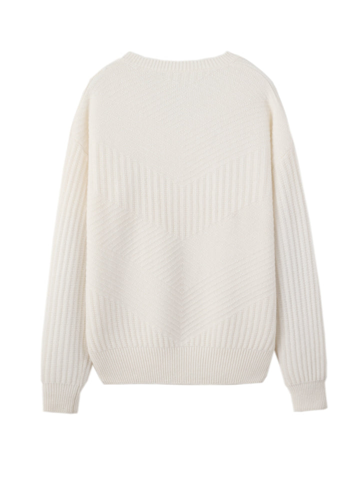 Drune | V-Drune | Wollpullover aus 100% Wolle und einfarbigem Design Pullover Damen - Perfekt für jeden Tag