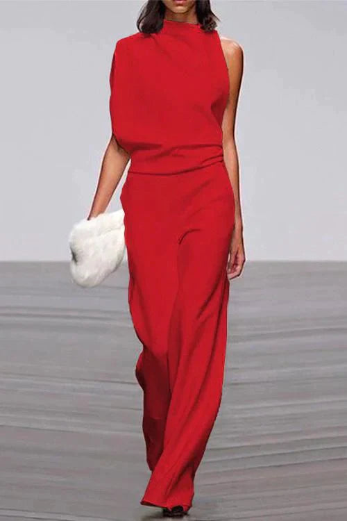 Drune | Rosiedress Cowl Neck One Shoulder Batwing Sleeve Party Suit
