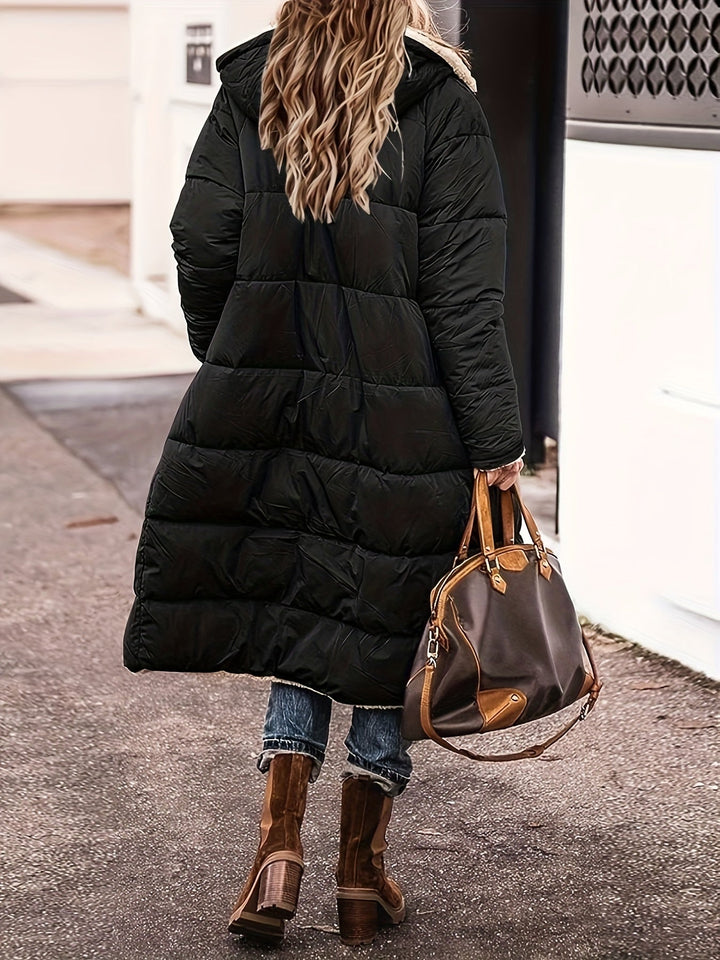 Drune | Lange Elegante Gesteppte Damen Winterjacke Mit Futter Aus Fleece