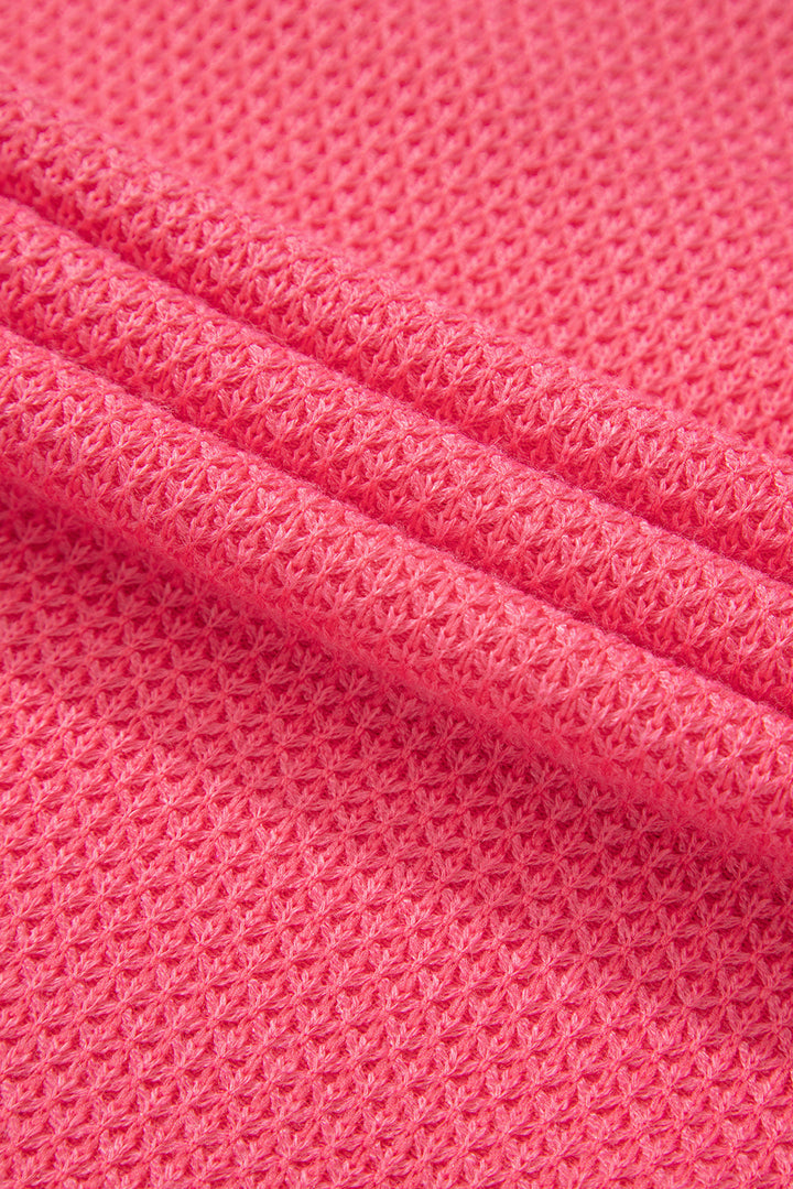 Drune | Zweifarbige Waffelstrickhemdjacke Baumwollmischung Lebendiger Komfort
