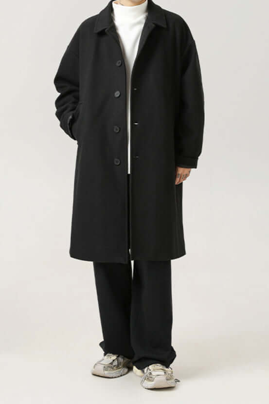 Drune | Männer klassischer oversized Wollmantel
