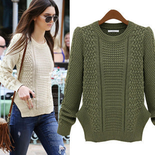 Damen Grobstrickpullover mit strukturierter Maschenoptik und lässigem Schnitt Drune
