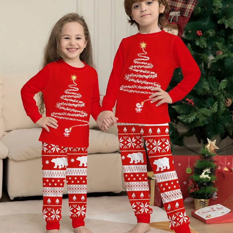 Drune | Stilvolle Winter Familien Weihnachts-Pyjama Set für Unisex