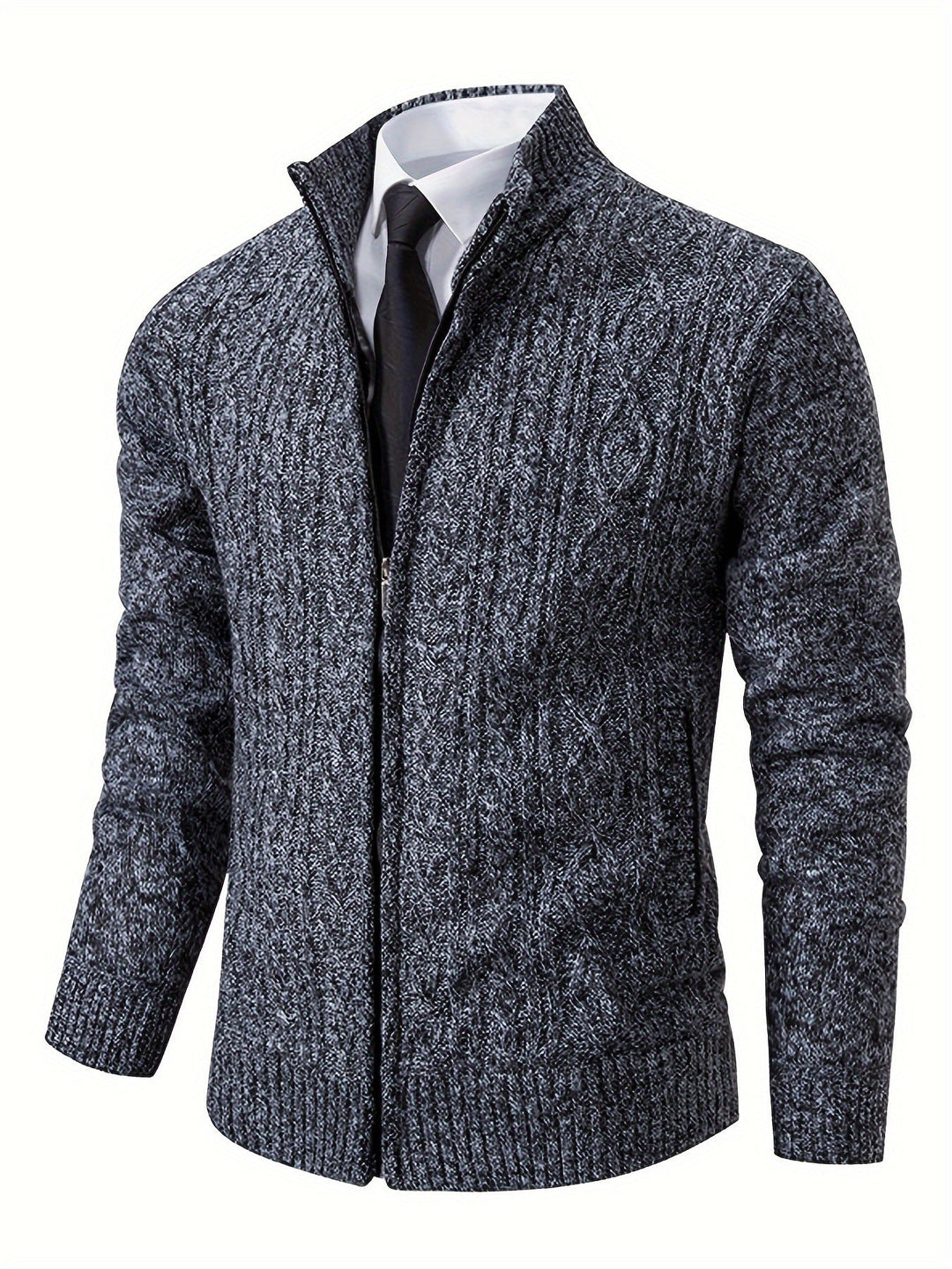 Drune | Strickcardigan mit Reißverschluss und Muster Acryl Bequem und Warm