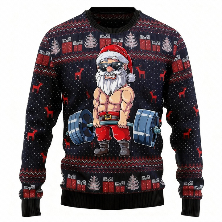 Drune | Santa Claus Druck - Feiertagsikonographie Hässlicher Pullover