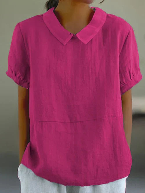 Drune | Weiche Baumwoll-Leinen-Bluse für Damen